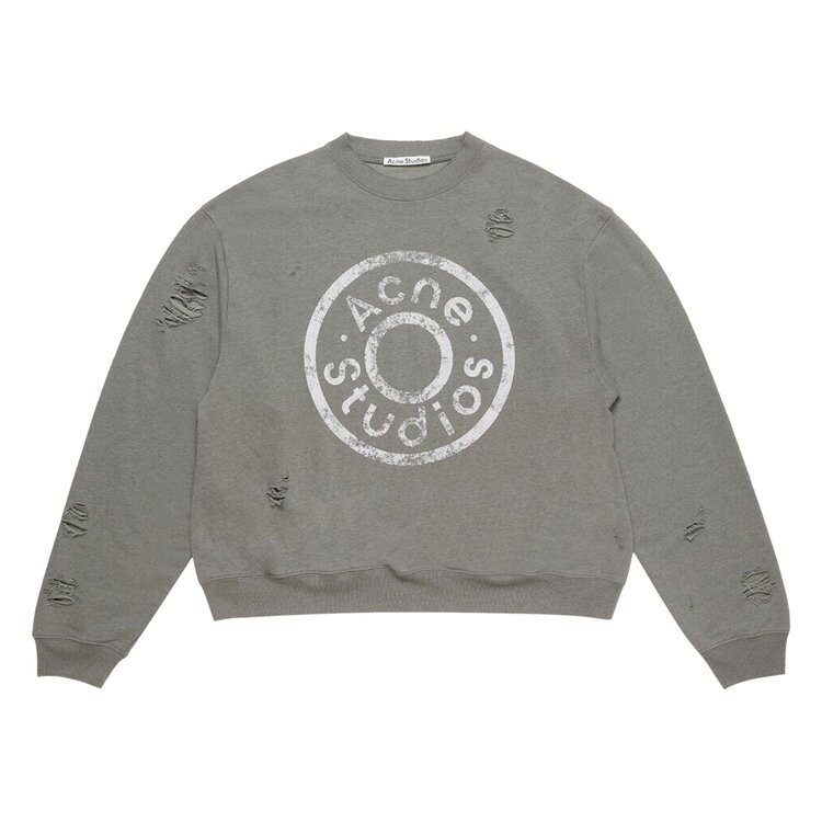 Свитер Acne Studios Printed Logo Sweater, цвет Moss Green 
Свитер Acne Studios Printed Logo Sweater, цвет Moss Green