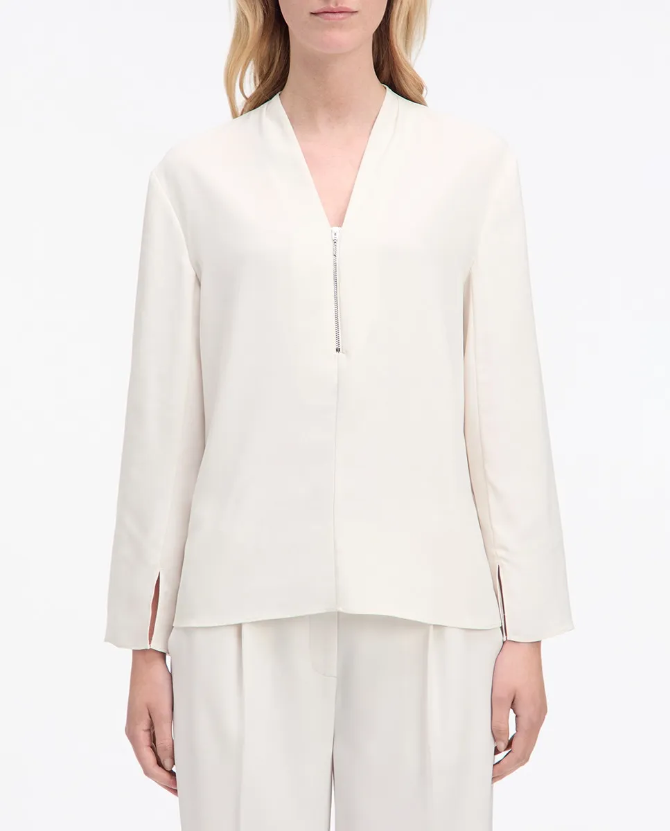 Женская блузка с длинным рукавом на молнии Calvin Klein, белый
Женская блузка с длинным рукавом на молнии Calvin Klein, белый