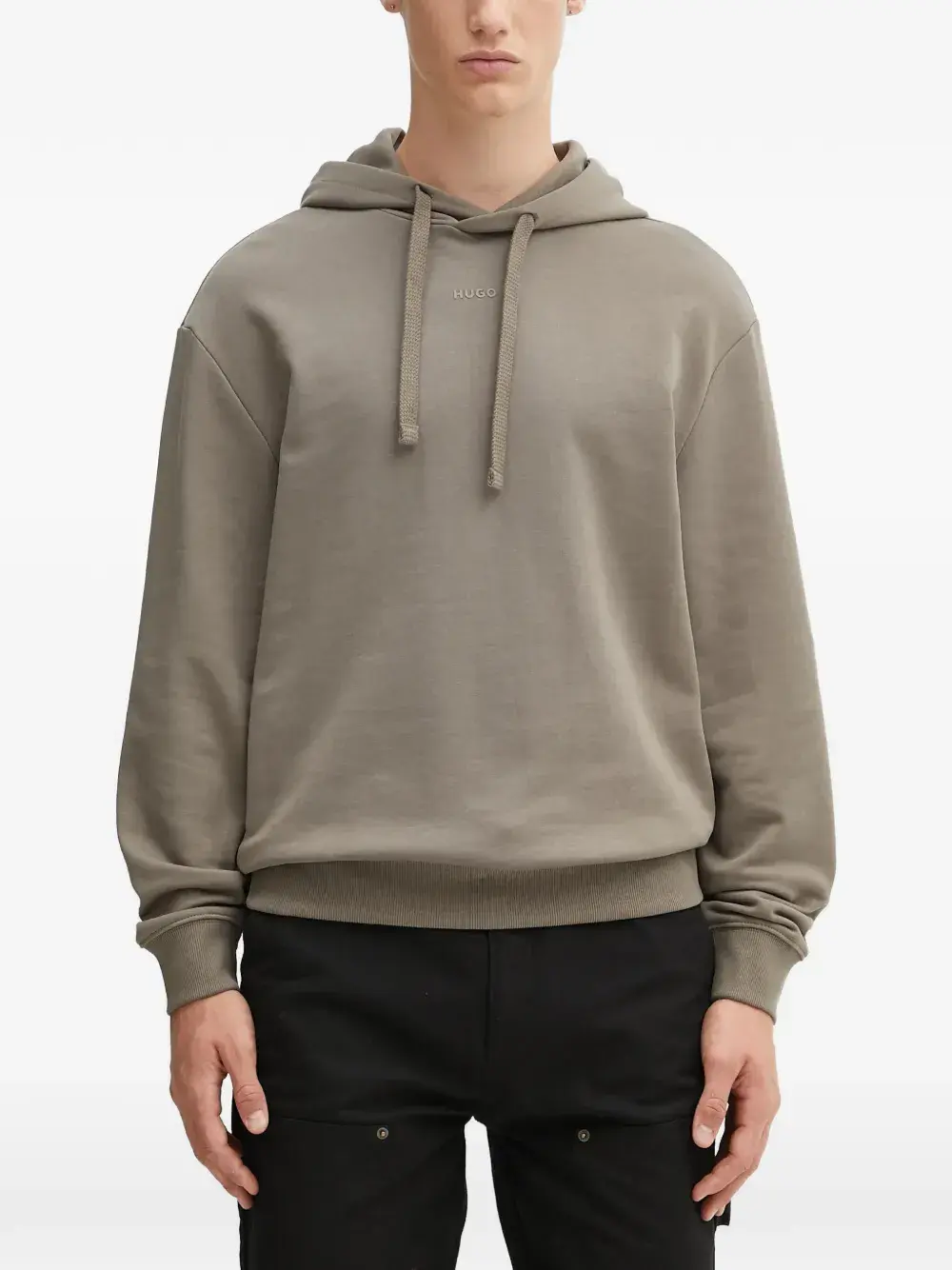 Худи с логотипом и кулиской Hugo, серый
Худи с логотипом и кулиской Hugo, серый
