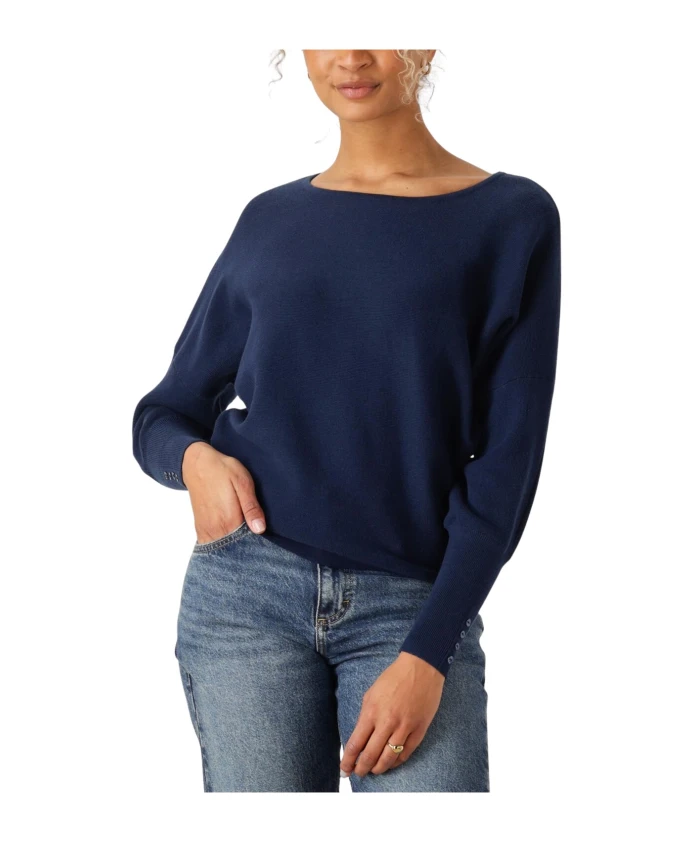 Синий пуловер с рукавами «летучая мышь», однотонный пуловер Nukus, синий
Синий пуловер с рукавами «летучая мышь», однотонный пуловер Nukus, синий