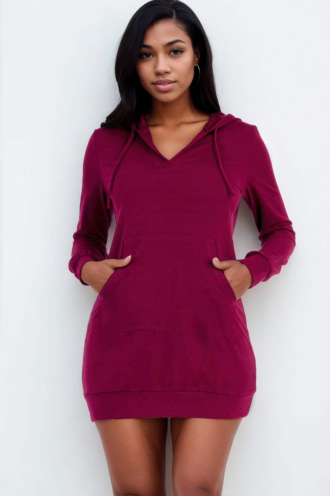 FASHNZFAB Женское мини-платье с капюшоном из французского трикотажа, цвет burgundy
FASHNZFAB Женское мини-платье с капюшоном из французского трикотажа, цвет burgundy
