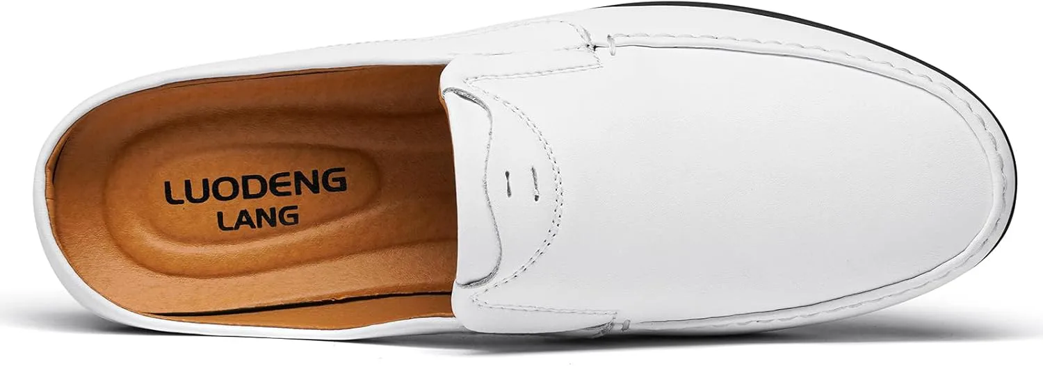 Мужские слипоны-лоферы, ручная работа, кожаные тапочки, дышащие, удобные, мягкие, с ручной прошивкой, без каблука, повседневная обувь для мужчин LUODENGLANG, белый
Мужские слипоны-лоферы, ручная работа, кожаные тапочки, дышащие, удобные, мягкие, с ручной прошивкой, без каблука, повседневная обувь для мужчин LUODENGLANG, белый