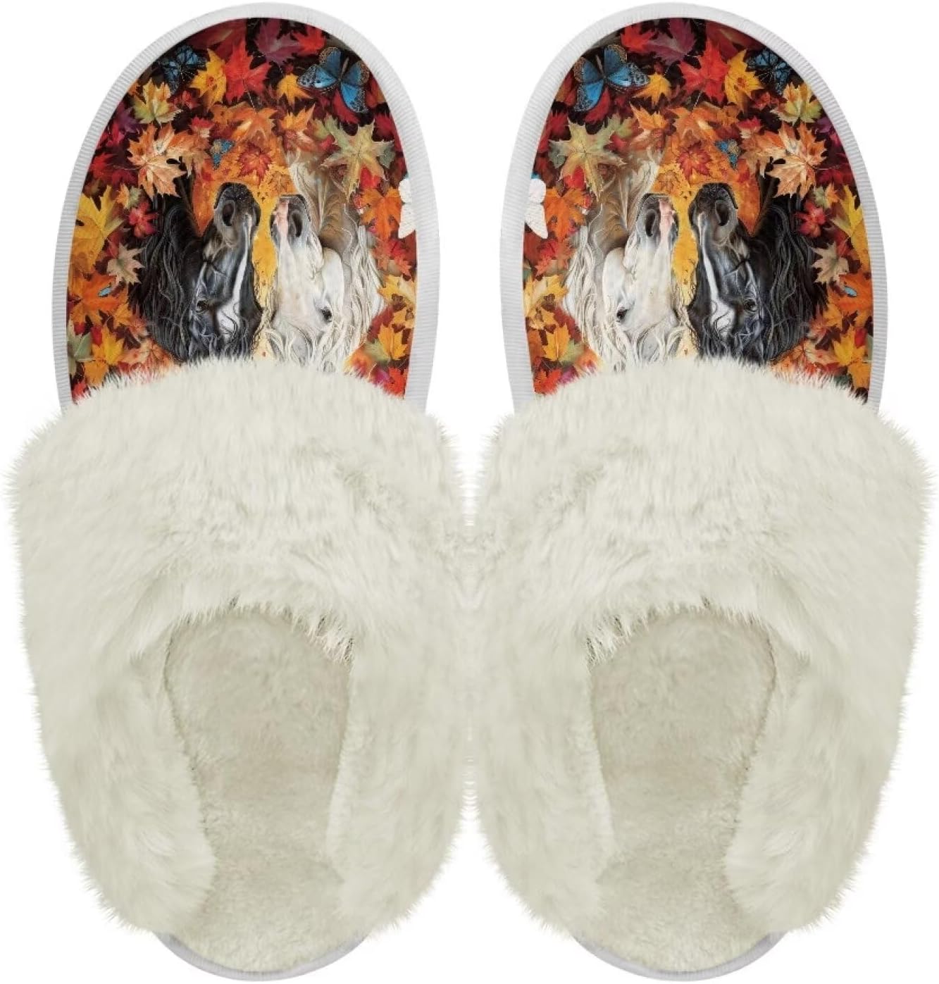 Хлопковые тапочки PJHEQOXE с пушистыми краями, домашние тапочки для дома и улицы, хлопковые тапочки унисекс, Fall Leaves Horse
Хлопковые тапочки PJHEQOXE с пушистыми краями, домашние тапочки для дома и улицы, хлопковые тапочки унисекс, Fall Leaves Horse