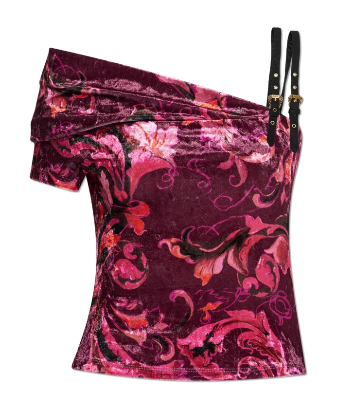 Бархатный топ с открытыми плечами Versace Jeans Couture, розовый
Бархатный топ с открытыми плечами Versace Jeans Couture, розовый