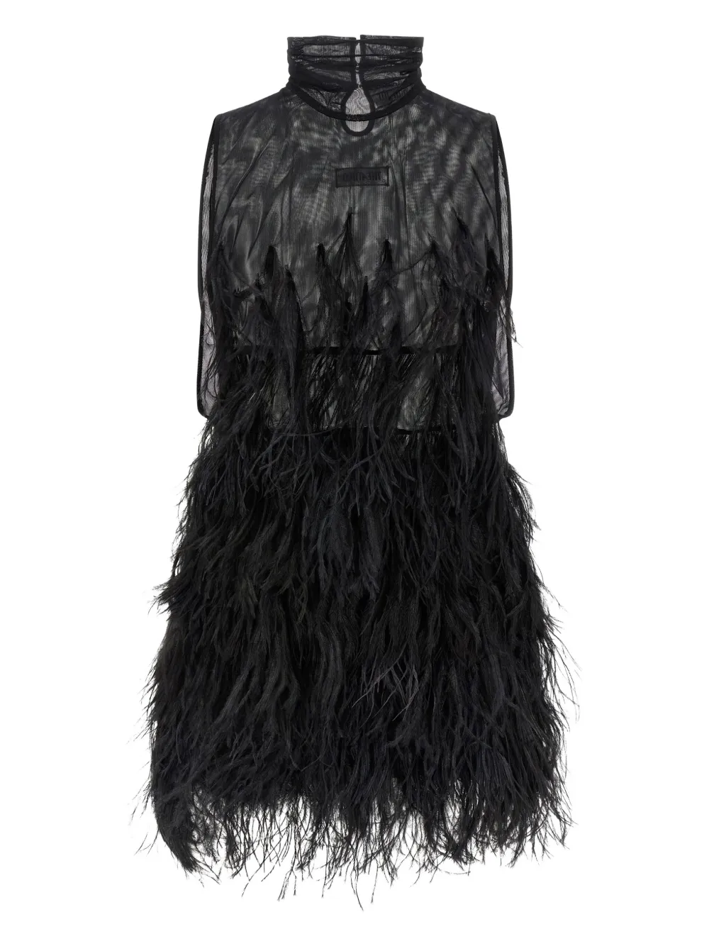 Платье мини с перьями The Attico, черный
Платье мини с перьями The Attico, черный