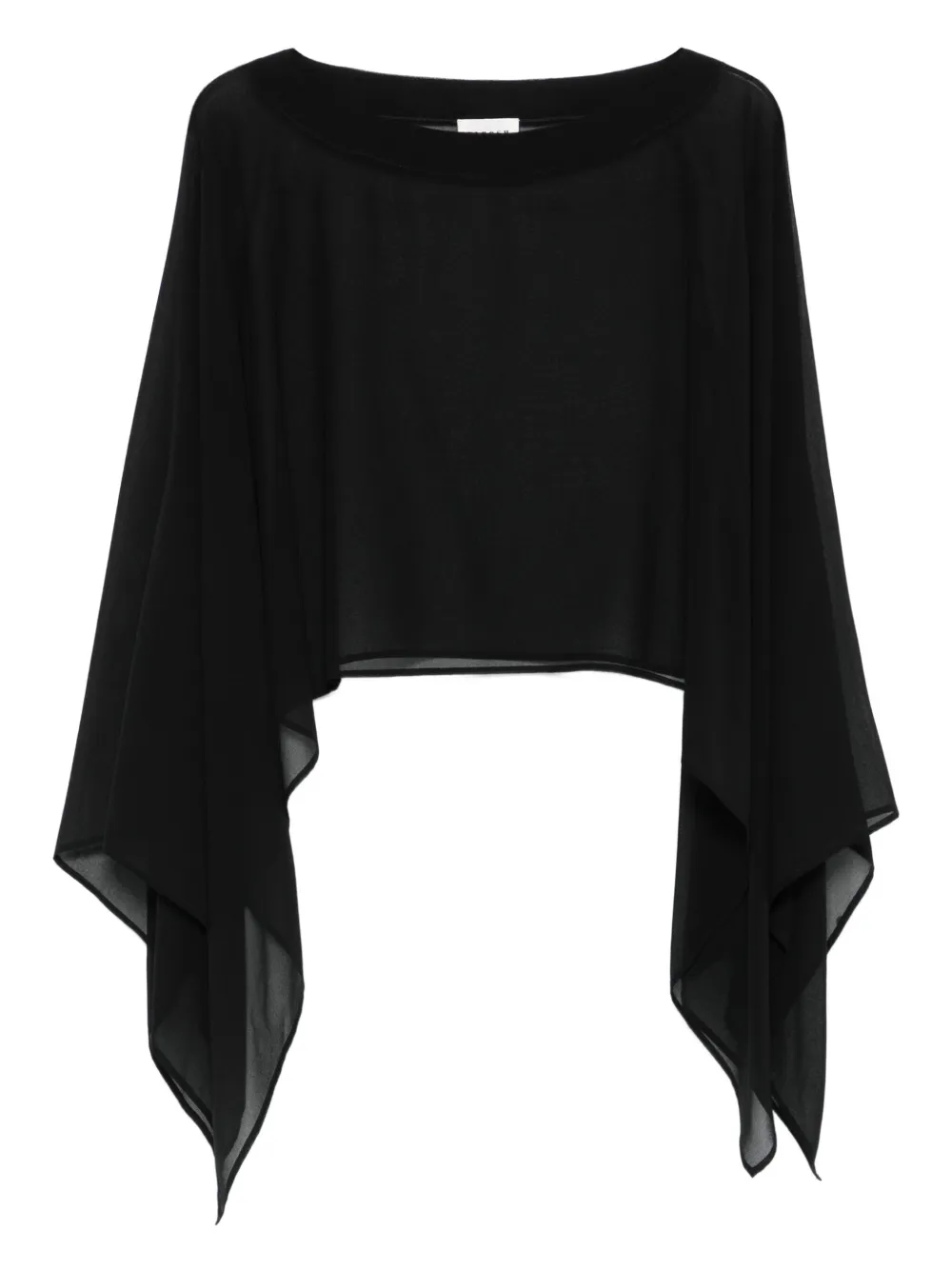 Кейп с вырезом-лодочкой P.A.R.O.S.H., черный 
Кейп с вырезом-лодочкой P.A.R.O.S.H., черный