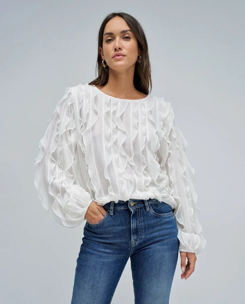 Женская блуза с рюшем Salsa Jeans, светло-бежевый
Женская блуза с рюшем Salsa Jeans, светло-бежевый