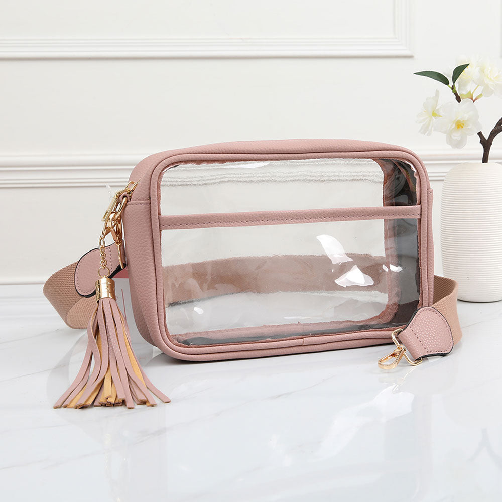 Искусственная кожа прозрачная прямоугольная сумка через плечо FASHNZFAB, розовый
Искусственная кожа прозрачная прямоугольная сумка через плечо FASHNZFAB, розовый