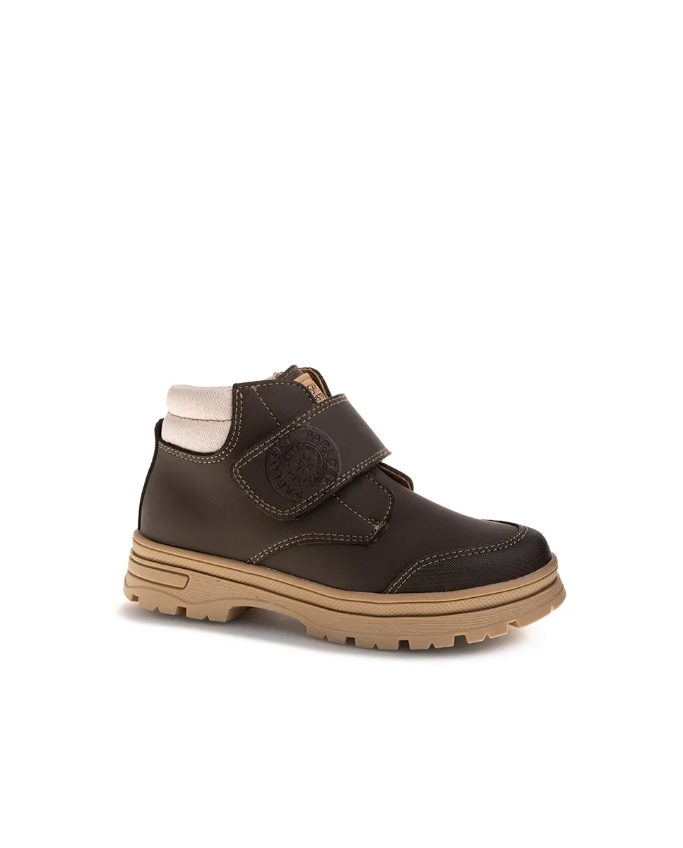 Детские ботинки из лидер-тек с липучкой Pablosky, коричневый
Детские ботинки из лидер-тек с липучкой Pablosky, коричневый
