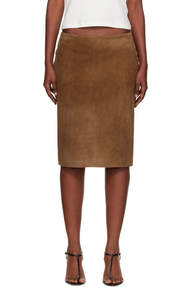 Юбка миди из замши с эффектом карандаша St. Agni, цвет toffee
Юбка миди из замши с эффектом карандаша St. Agni, цвет toffee
