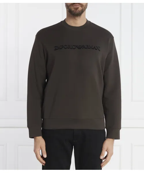 Толстовка Comfort fit Emporio Armani, коричневый 
Толстовка Comfort fit Emporio Armani, коричневый