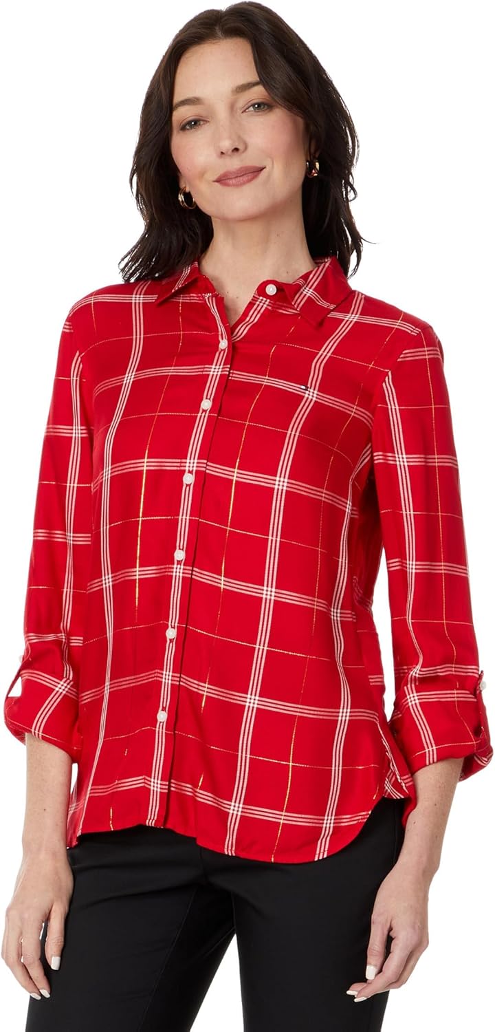 Женская футболка Tommy Hilfiger с металлическим принтом и открытыми плечами, Scarlet Multi
Женская футболка Tommy Hilfiger с металлическим принтом и открытыми плечами, Scarlet Multi