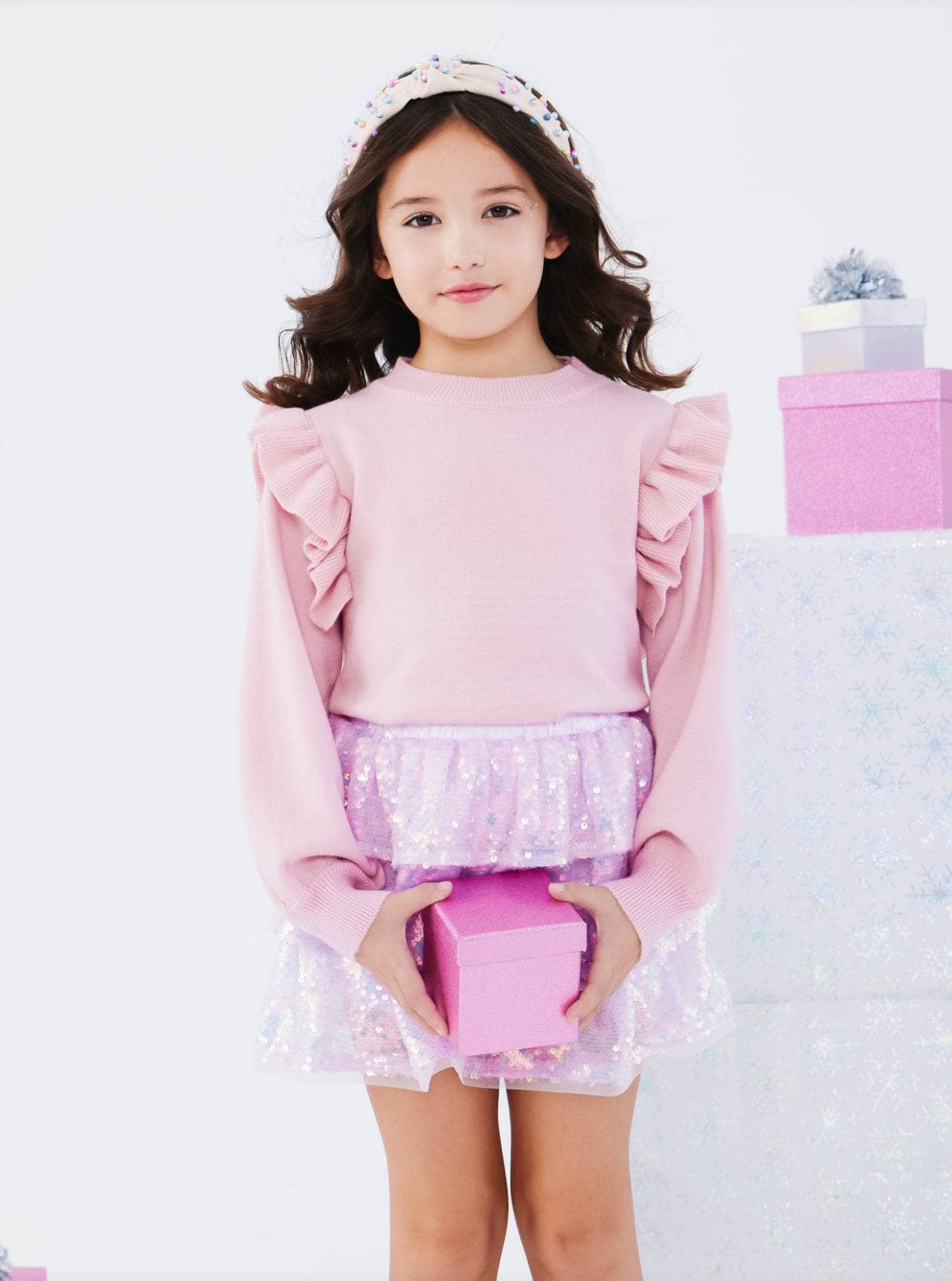 Свитер с супер-рюшами Lola + The Boys, розовый
Свитер с супер-рюшами Lola + The Boys, розовый