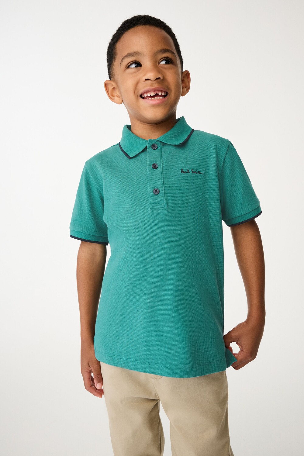 Футболка поло с коротким рукавом для мальчиков из 100% хлопка Paul Smith Junior, зеленый 
Футболка поло с коротким рукавом для мальчиков из 100% хлопка Paul Smith Junior, зеленый