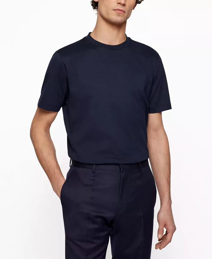 Мужская футболка Regular-Fit из хлопкового джерси Hugo Boss, синий
Мужская футболка Regular-Fit из хлопкового джерси Hugo Boss, синий