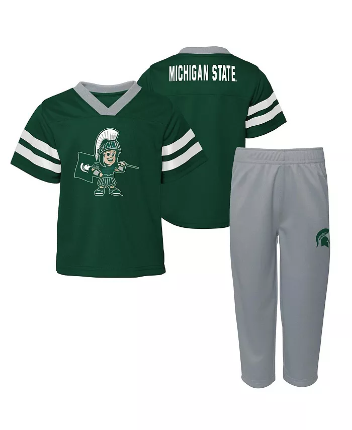 Детский комплект из двух предметов Michigan State Spartans: зеленая футболка и штаны Red Zone Outerstuff
Детский комплект из двух предметов Michigan State Spartans: зеленая футболка и штаны Red Zone Outerstuff