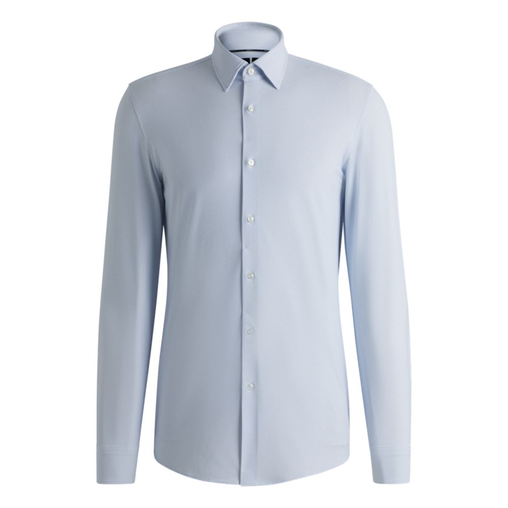 Рубашка облегающего кроя из структурированной ткани BOSS, светло-голубой
Рубашка облегающего кроя из структурированной ткани BOSS, светло-голубой