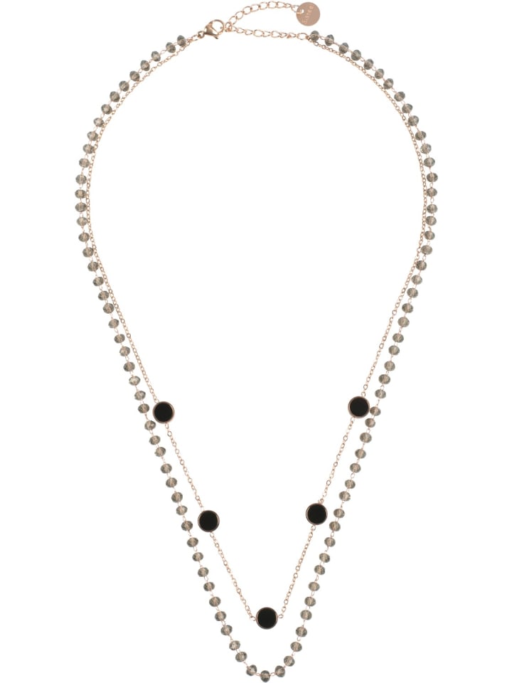 StyleBREAKER Колье из розового золота и серого цвета
StyleBREAKER Колье из розового золота и серого цвета