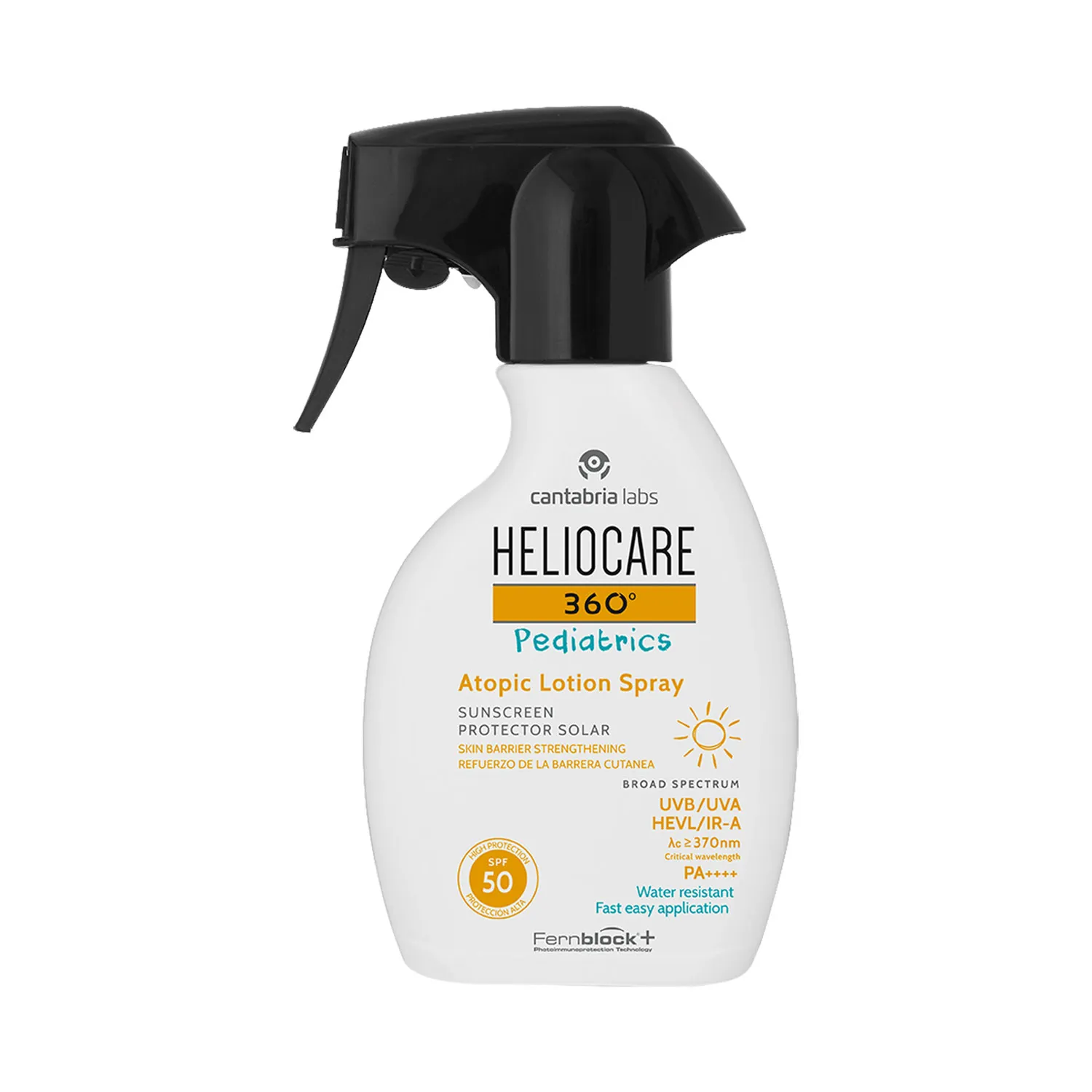 Heliocare 360 Pediatrics Атопический лосьон-спрей SPF 50 250 мл для младенцев и детей
Heliocare 360 Pediatrics Атопический лосьон-спрей SPF 50 250 мл для младенцев и детей