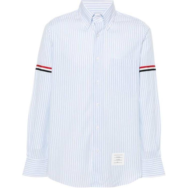 Рубашка с полосками и асимметричным подолом Rwb THOM BROWNE, светло-голубой
Рубашка с полосками и асимметричным подолом Rwb THOM BROWNE, светло-голубой