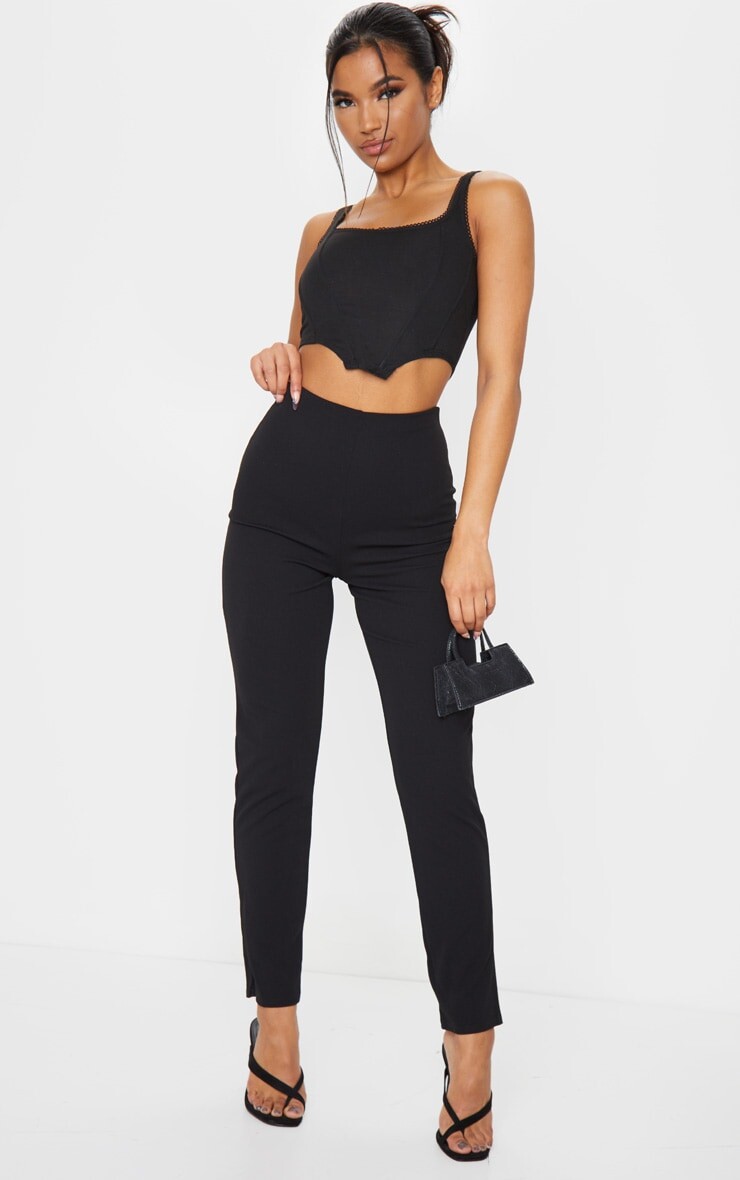 PrettyLittleThing Черные узкие креповые брюки, Черный, PrettyLittleThing Черные узкие креповые брюки
PrettyLittleThing Черные узкие креповые брюки, Черный, PrettyLittleThing Черные узкие креповые брюки