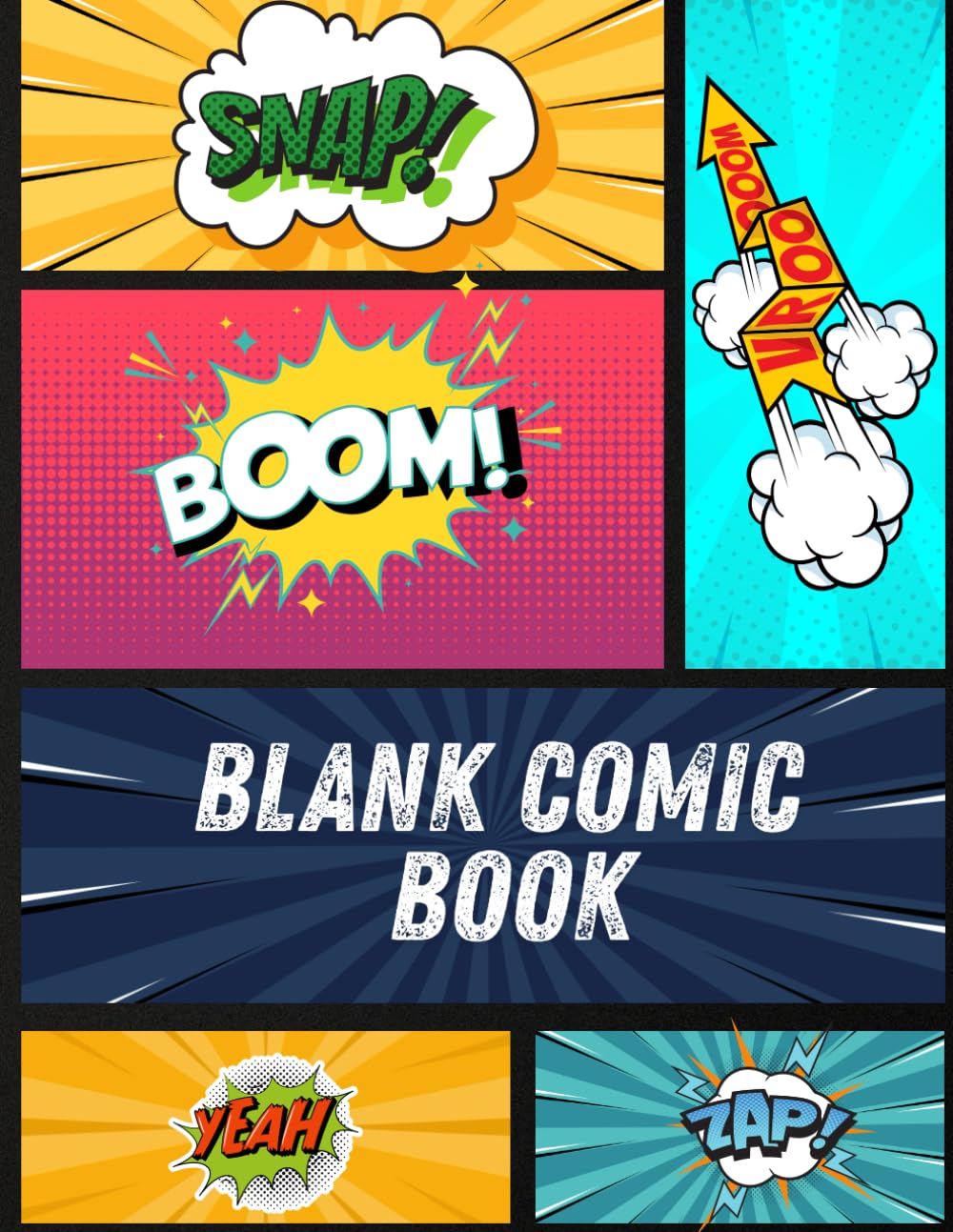 Blank Comic Book: Create Your Own Comic Adventure .Write and Draw your own "COMIC-VERSE".: 112 Blank Pages with Different Variety of Templates and Expand Your Imagination (Independently published)
Blank Comic Book: Create Your Own Comic Adventure .Write and Draw your own "COMIC-VERSE".: 112 Blank Pages with Different Variety of Templates and Expand Your Imagination (Independently published)