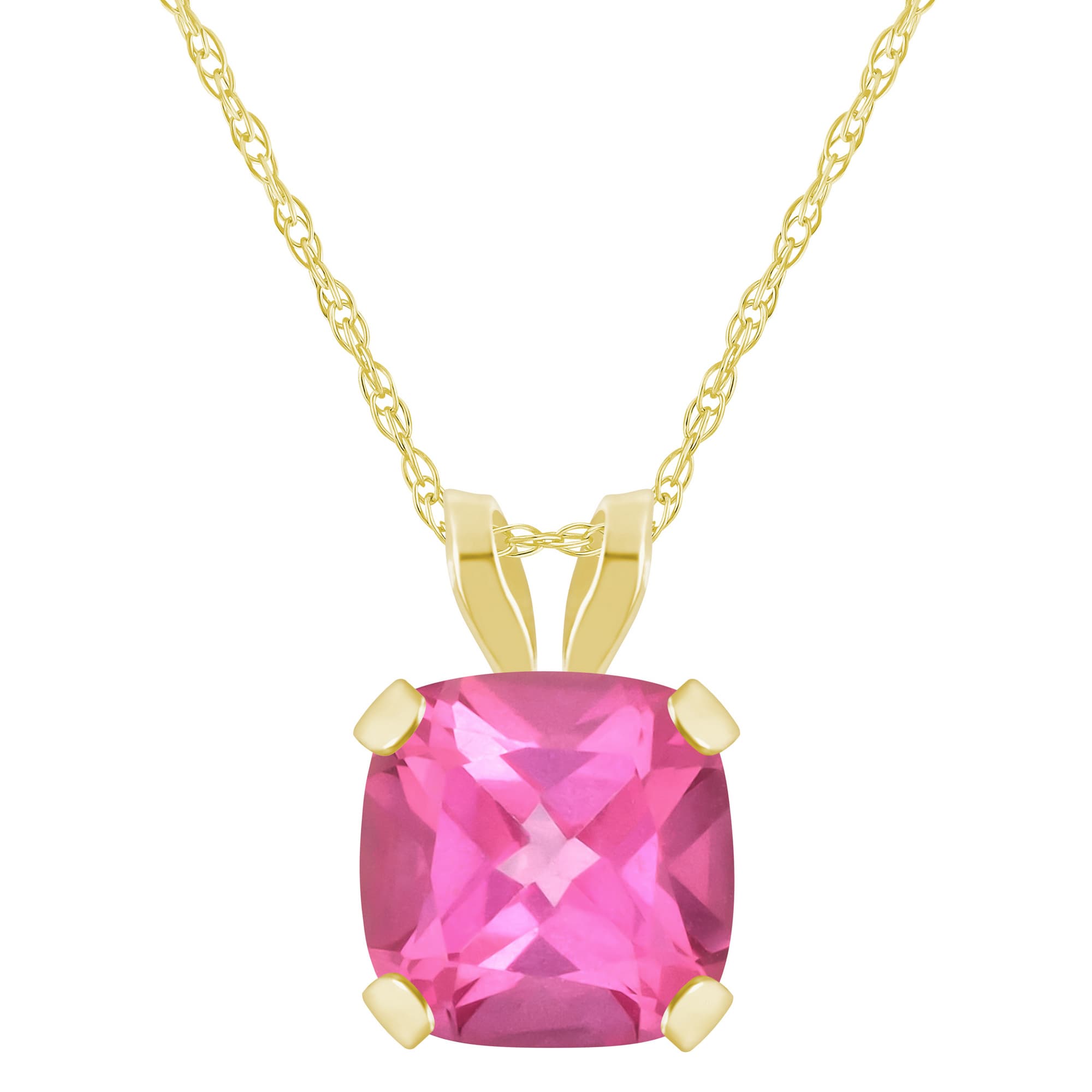 Ожерелье с кулоном из 10-каратного золота с розовым топазом, 6 мм Glistening Jewels, 10K Yellow Gold
Ожерелье с кулоном из 10-каратного золота с розовым топазом, 6 мм Glistening Jewels, 10K Yellow Gold