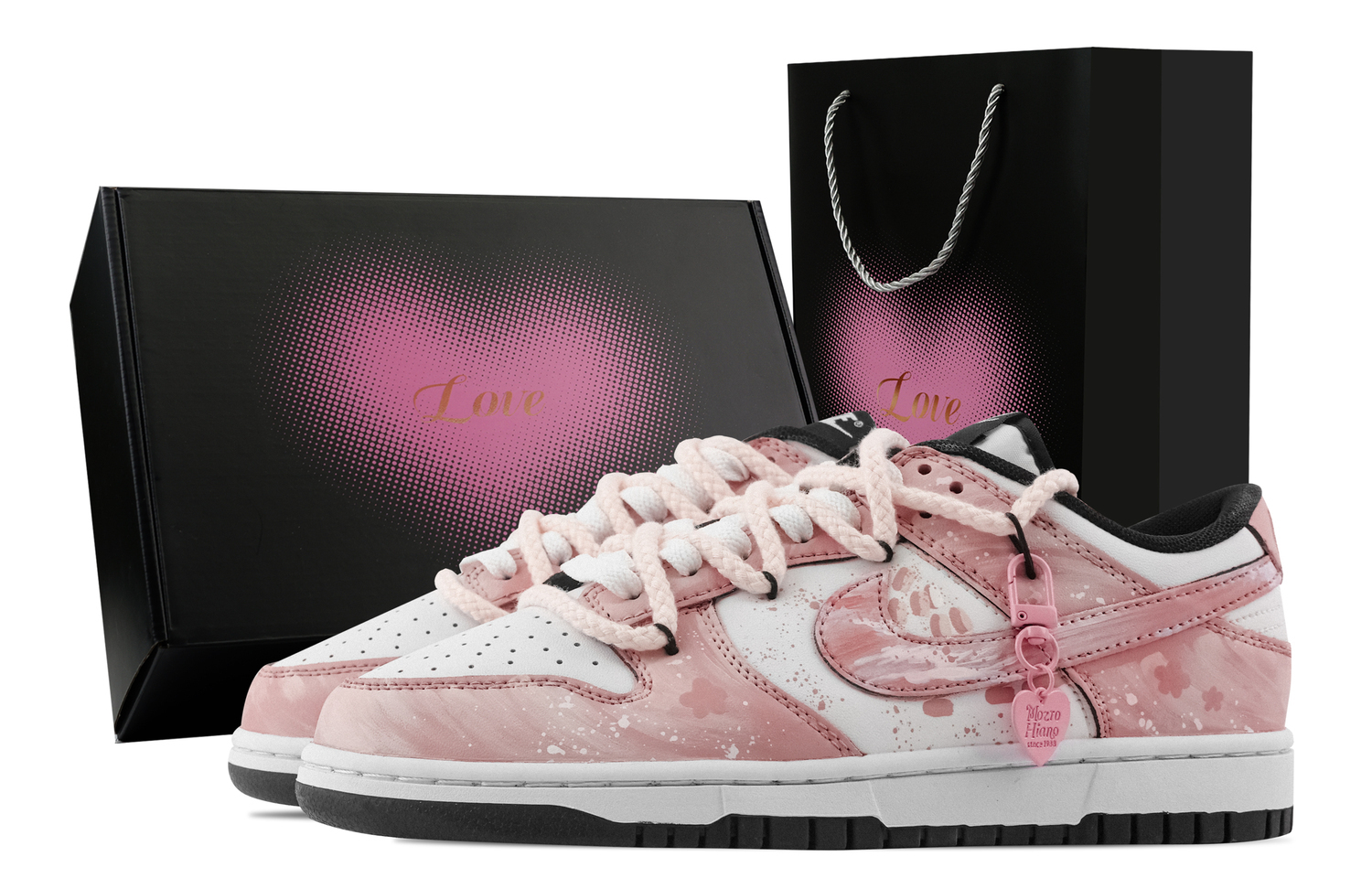 Nike Данк Пинк Флорал Шэдоу, противоскользящие устойчивые к истиранию низкие скейтбордские кроссовки унисекс с сердечками на коробке - розовые, цвет Pink
Nike Данк Пинк Флорал Шэдоу, противоскользящие устойчивые к истиранию низкие скейтбордские кроссовки унисекс с сердечками на коробке - розовые, цвет Pink