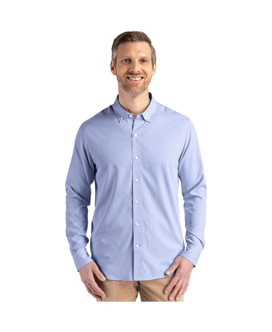Мужская рубашка с длинными рукавами Skyline Epic Confidence из переработанной ткани в тонкую полоску Cutter & Buck, Tour blue/white
Мужская рубашка с длинными рукавами Skyline Epic Confidence из переработанной ткани в тонкую полоску Cutter & Buck, Tour blue/white