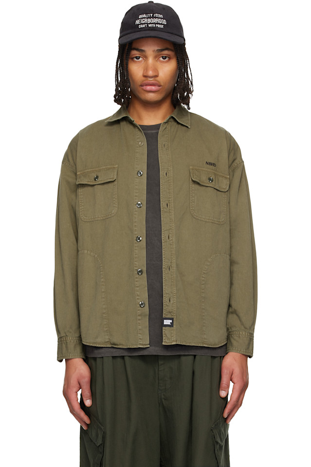 Neighborhood Рубашка цвета хаки, окрашенная в готовом виде
Neighborhood Рубашка цвета хаки, окрашенная в готовом виде