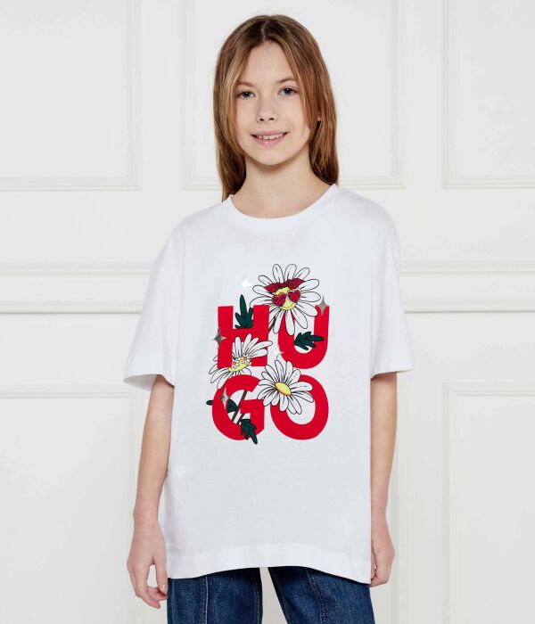 Футболка детская Hugo Kids с цветами и логотипом, белый
Футболка детская Hugo Kids с цветами и логотипом, белый