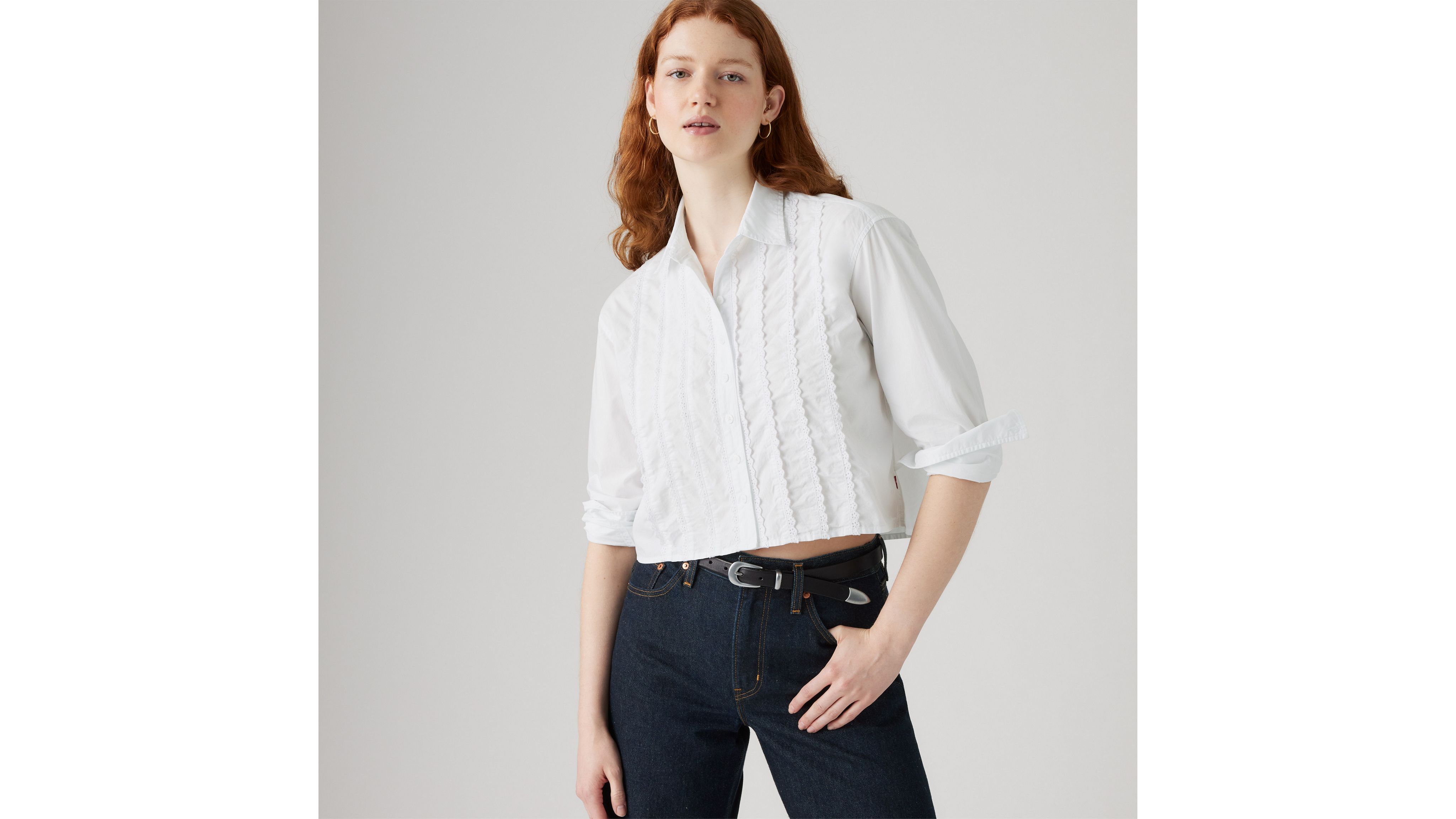 Укороченная рубашка-смокинг Harlie Levi's, Bright White - White
Укороченная рубашка-смокинг Harlie Levi's, Bright White - White