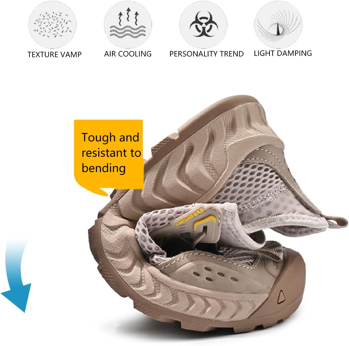 Мужские дышащие кроссовки для походов с сеткой, удобные, легкие, на шнуровке и без застежки, с закрытым носком, сотовые, летние для прогулок на открытом воздухе LVOMU
Мужские дышащие кроссовки для походов с сеткой, удобные, легкие, на шнуровке и без застежки, с закрытым носком, сотовые, летние для прогулок на открытом воздухе LVOMU