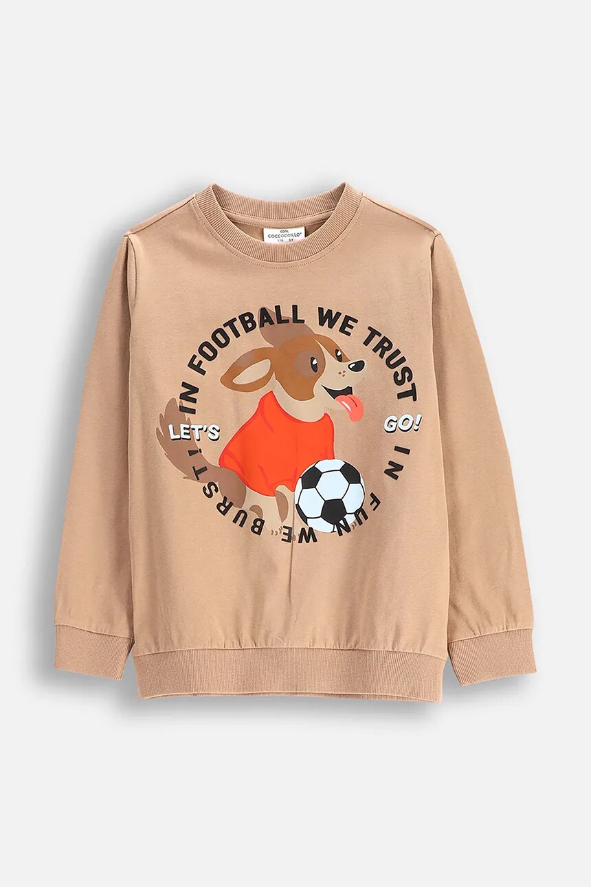 Детская хлопковая толстовка Coccodrillo, бежевый
Детская хлопковая толстовка Coccodrillo, бежевый