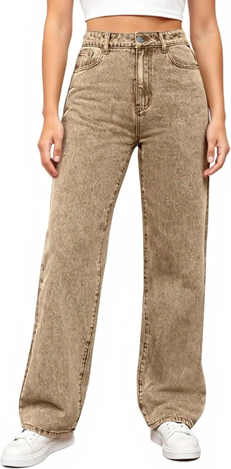 Растягивающиеся джинсы для женщин Baggy Soft High Waisted Wide Leg
Растягивающиеся джинсы для женщин Baggy Soft High Waisted Wide Leg