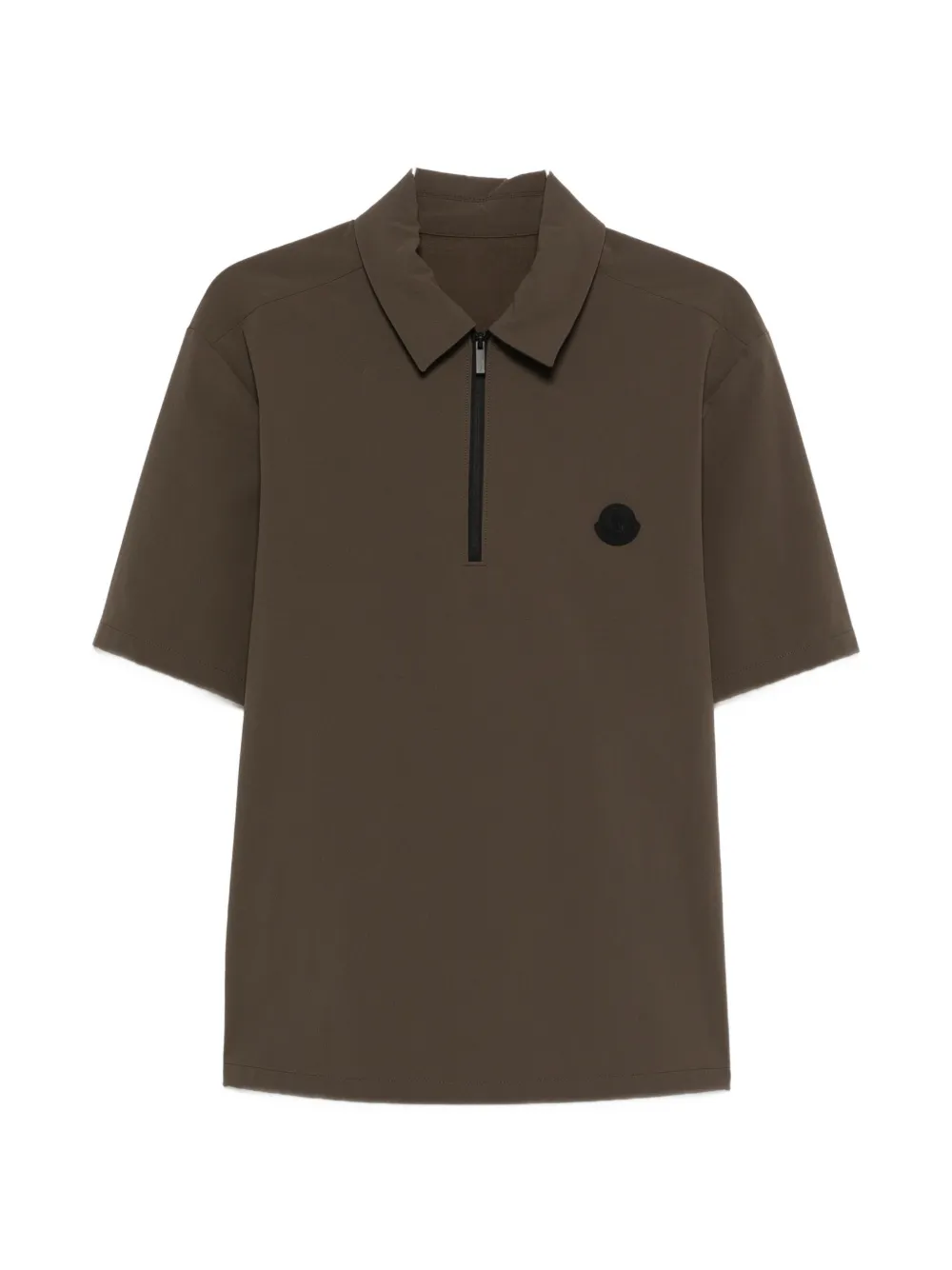 Поло с короткими рукавами и молнией до половины груди Moncler, коричневый
Поло с короткими рукавами и молнией до половины груди Moncler, коричневый