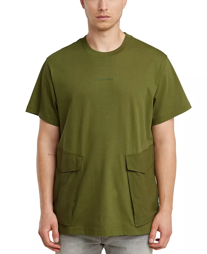 Мужская свободная футболка Rovic с накладными карманами G-Star Raw, зеленый
Мужская свободная футболка Rovic с накладными карманами G-Star Raw, зеленый