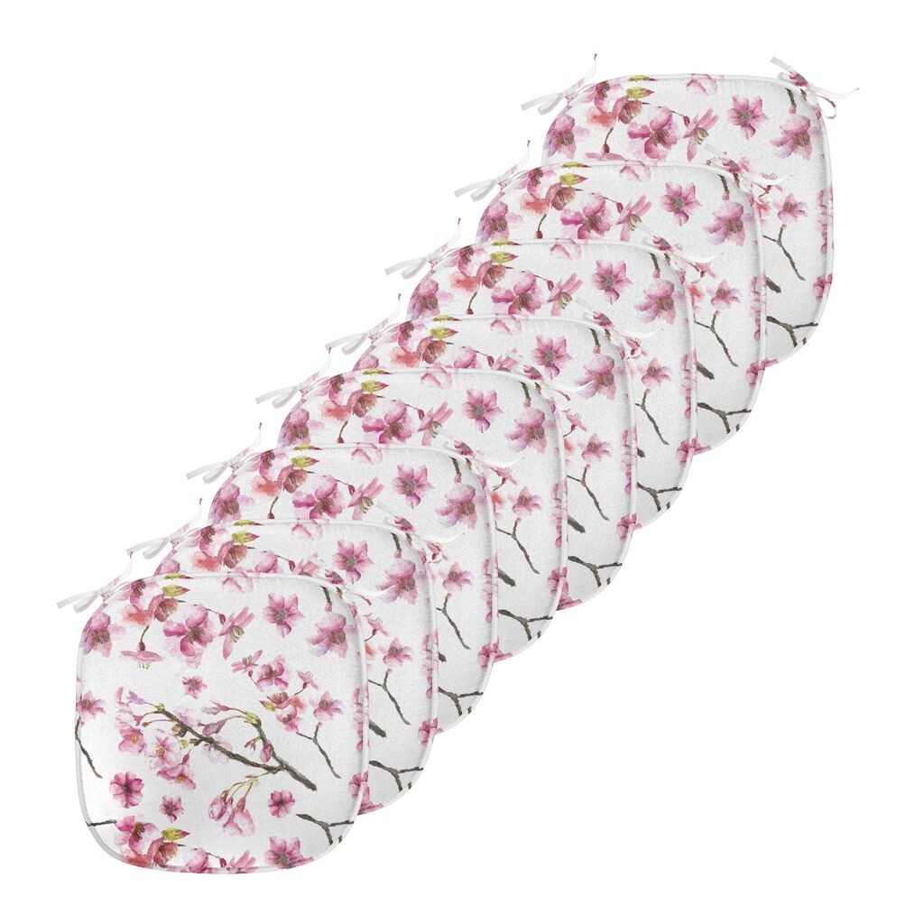 Подушки на обеденный стул ABAKUHAUS Cherry Blossom, ветка сакуры, декоративная водонепроницаемая подушка с ремнями для кухонных сидений, упаковка 40 см x 40 см, 8 шт., розовый, зеленый, коричневый, белый
Подушки на обеденный стул ABAKUHAUS Cherry Blossom, ветка сакуры, декоративная водонепроницаемая подушка с ремнями для кухонных сидений, упаковка 40 см x 40 см, 8 шт., розовый, зеленый, коричневый, белый