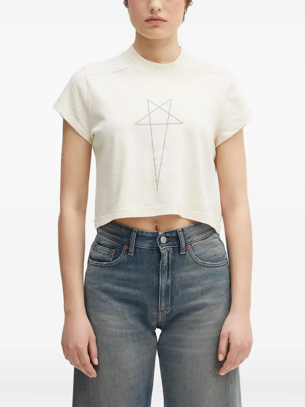 Рубашка с короткими рукавами и геометричным принтом Rick Owens Drkshdw, белый
Рубашка с короткими рукавами и геометричным принтом Rick Owens Drkshdw, белый