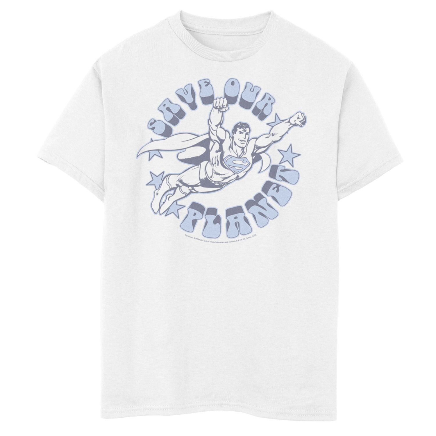 Футболка с круглым текстом и графическим плакатом DC Comics для мальчиков 8–20 лет «Супермен спасает нашу планету» Licensed Character
Футболка с круглым текстом и графическим плакатом DC Comics для мальчиков 8–20 лет «Супермен спасает нашу планету» Licensed Character