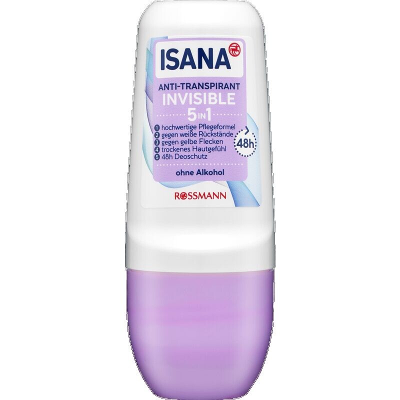 Шариковый антиперспирант 5 в 1 ISANA, 50 ml
Шариковый антиперспирант 5 в 1 ISANA, 50 ml