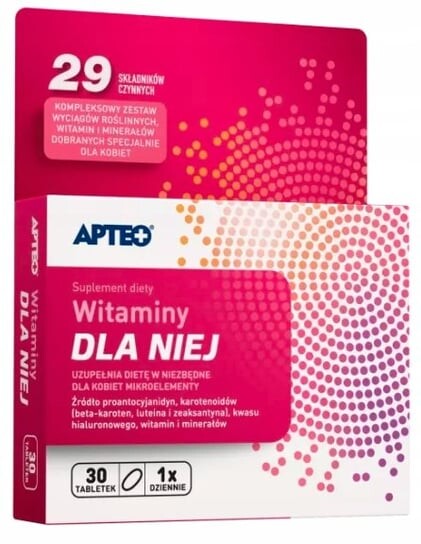 Apteo, Витамины для нее, 30 таблеток.
Apteo, Витамины для нее, 30 таблеток.