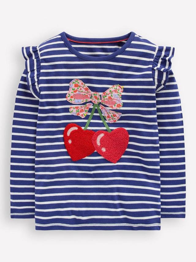Детская футболка с аппликацией, полосками и оборками на рукавах Mini Boden, Blue Cherry Hearts
Детская футболка с аппликацией, полосками и оборками на рукавах Mini Boden, Blue Cherry Hearts