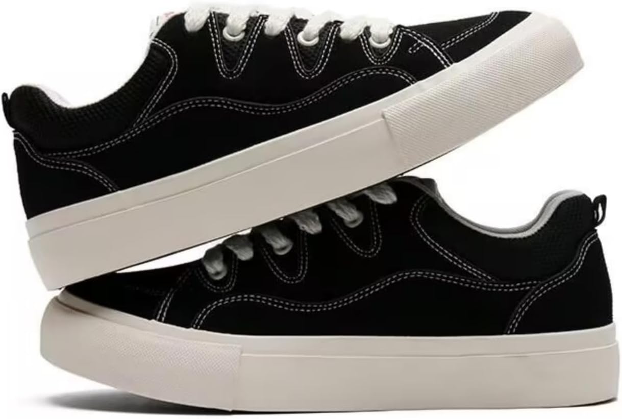 Кроссовки на платформе из замшевой кожи с перфорацией и шнуровкой: повседневные, с низким верхом, дышащие и легкие. Идеально подходят для ходьбы, тенниса и катания на скейтборде Kpdwfms, черный
Кроссовки на платформе из замшевой кожи с перфорацией и шнуровкой: повседневные, с низким верхом, дышащие и легкие. Идеально подходят для ходьбы, тенниса и катания на скейтборде Kpdwfms, черный