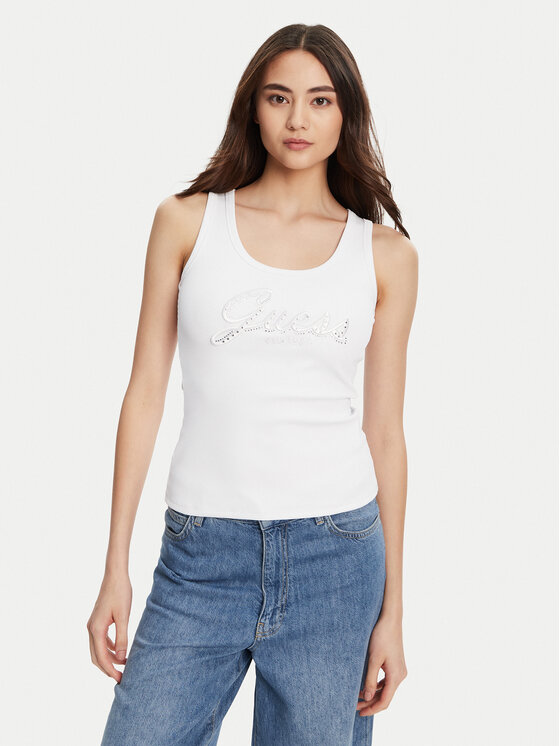 Топ regular fit W5YP00 KCXJ2 Guess, белый
Топ regular fit W5YP00 KCXJ2 Guess, белый