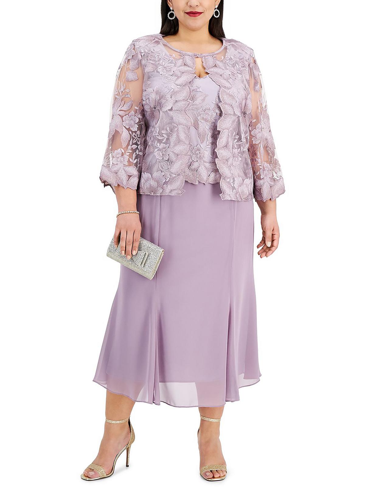 Плюс Женское Длинное Вечернее Платье Макси с Драпировкой Alex Evenings