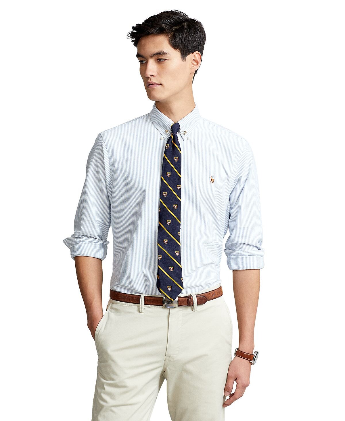 Мужская оксфордская рубашка классического кроя с длинным рукавом Polo Ralph Lauren
Мужская оксфордская рубашка классического кроя с длинным рукавом Polo Ralph Lauren