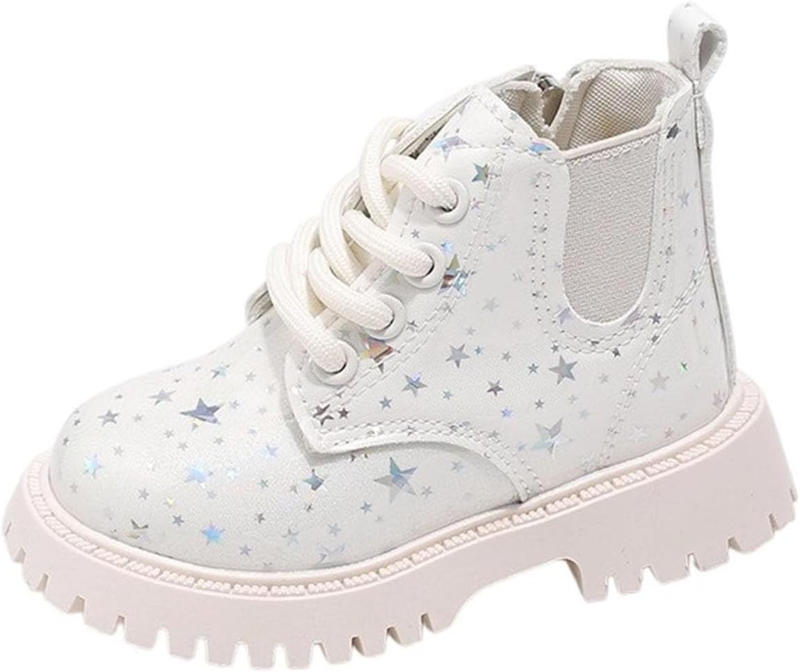 Детские блестящие боевые ботинки для девочек, милые ботильоны с пайетками в виде звезд, застежка на шнуровку и боковую молнию, удобные короткие ботинки Generic, White
Детские блестящие боевые ботинки для девочек, милые ботильоны с пайетками в виде звезд, застежка на шнуровку и боковую молнию, удобные короткие ботинки Generic, White