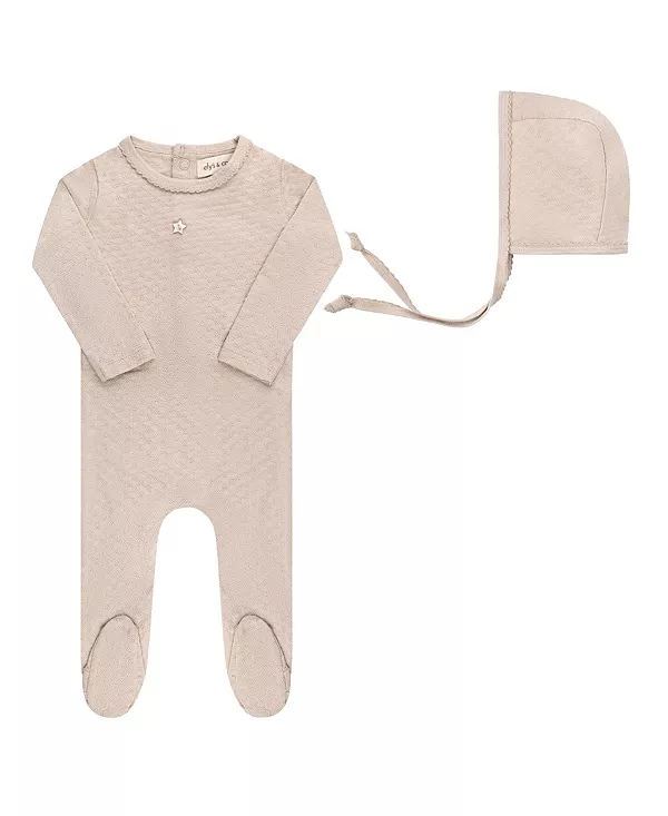 Коллекция ажурных пуговиц в форме сердца и звезды унисекс - комбинезон и чепчик - для малышей Ely'S & Co., коричневый
Коллекция ажурных пуговиц в форме сердца и звезды унисекс - комбинезон и чепчик - для малышей Ely'S & Co., коричневый