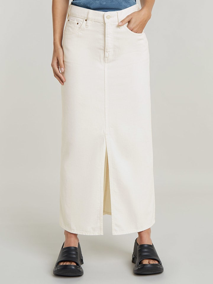 Длинные юбка G-Star, белый 
Длинные юбка G-Star, белый